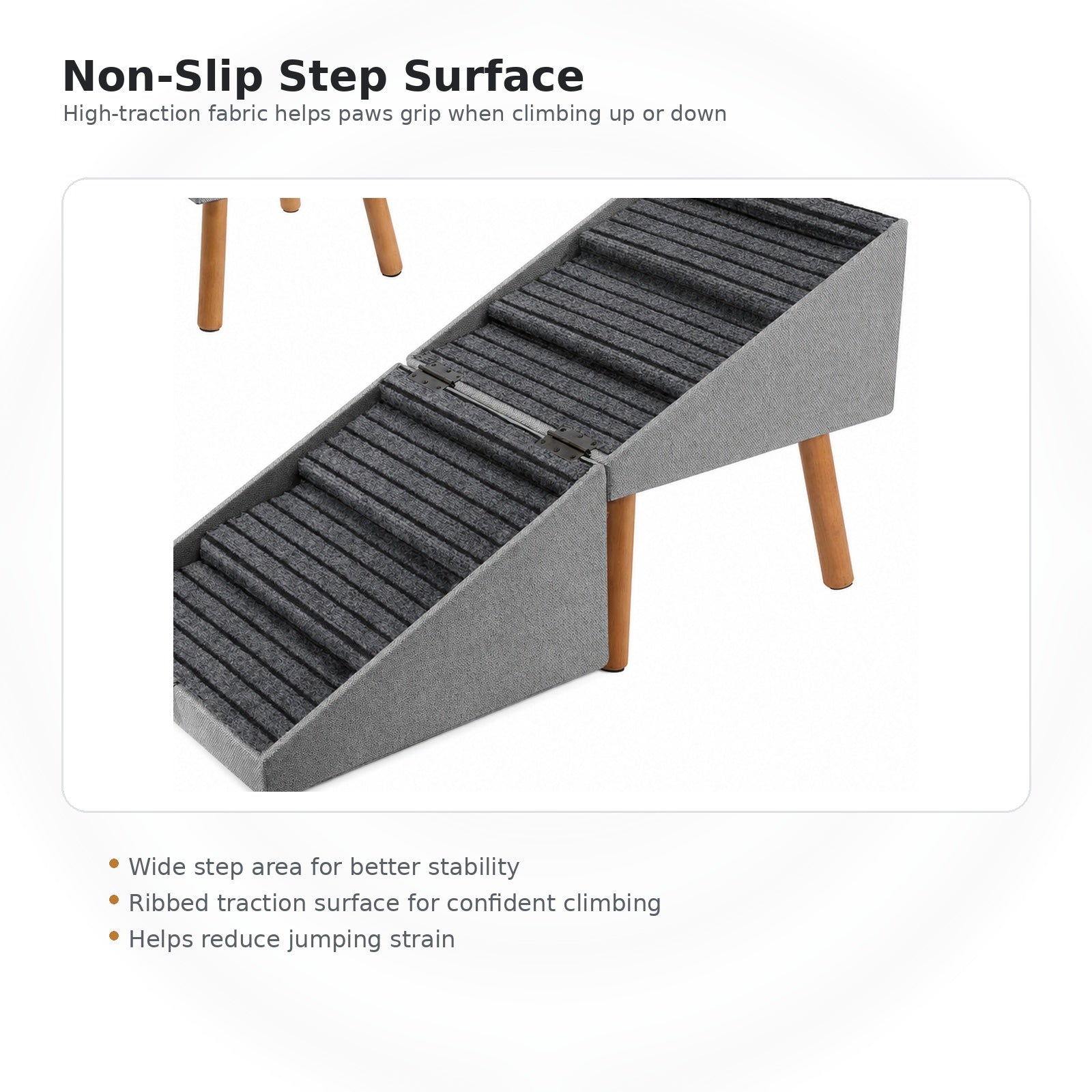 2-in-1 Convertible Dog Stairs & Ottoman | Non-Slip Pet Steps for Bed and Couch | 4-Tier & 6-Tier