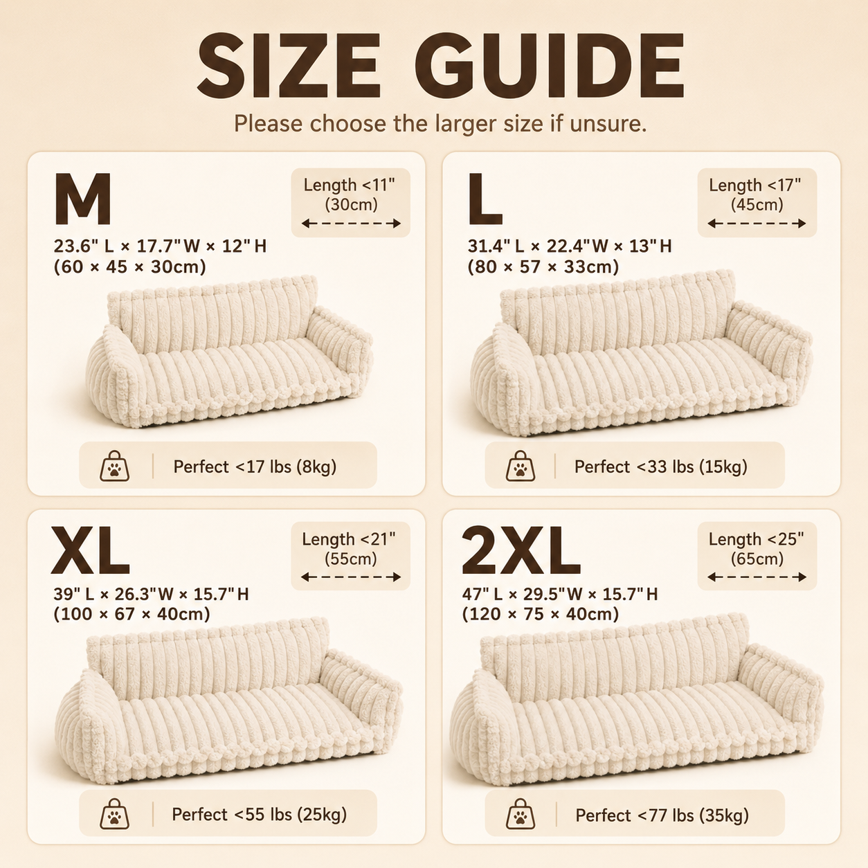 Orthopedic Plush Dog Sofa Bed | Washable Cozy Pet Couch with Head & Neck Support