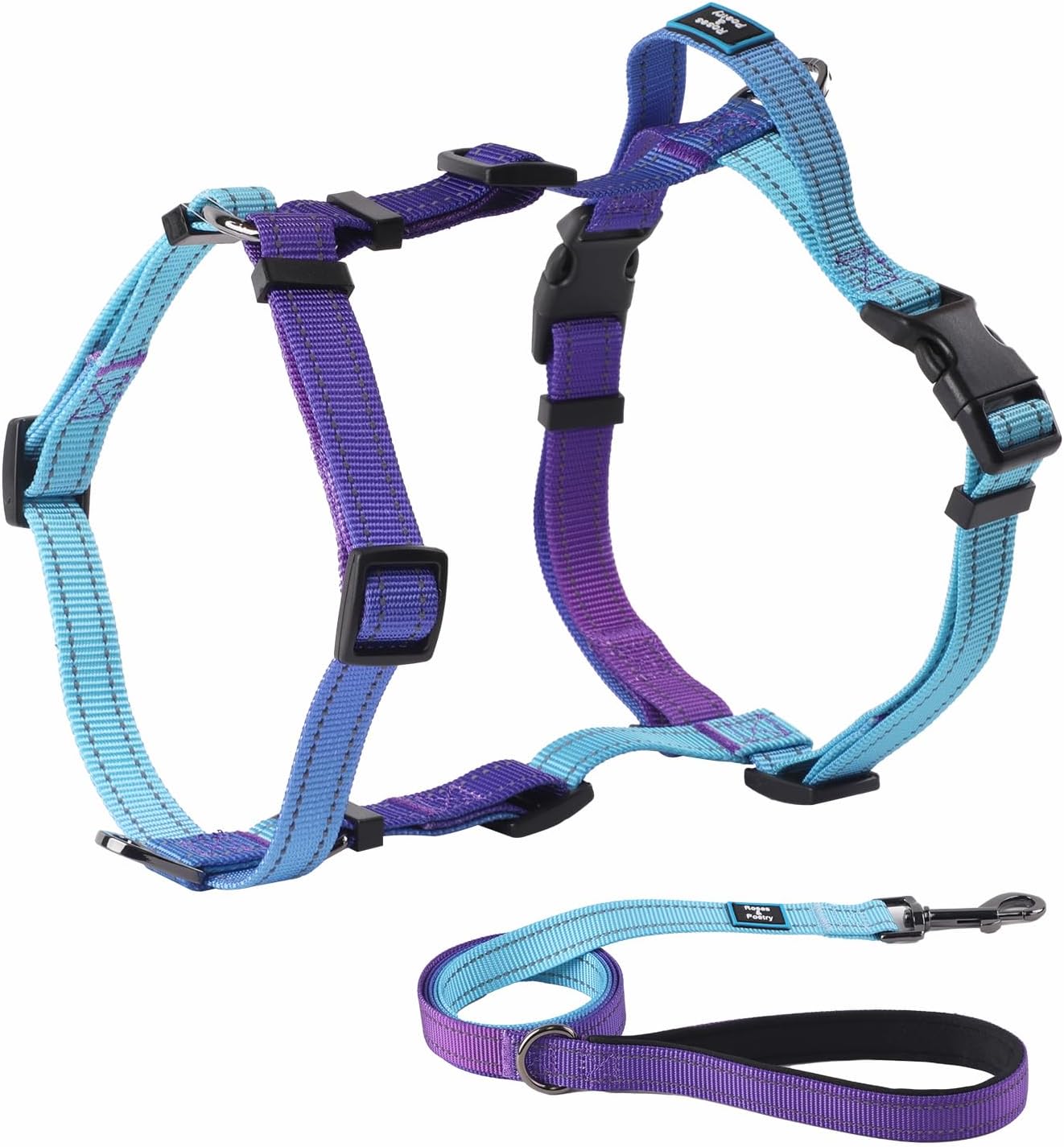 Perfect Fit Dog Harness & Leash Set – Size M (Neck 14.5–22″ | Chest 21–28″)