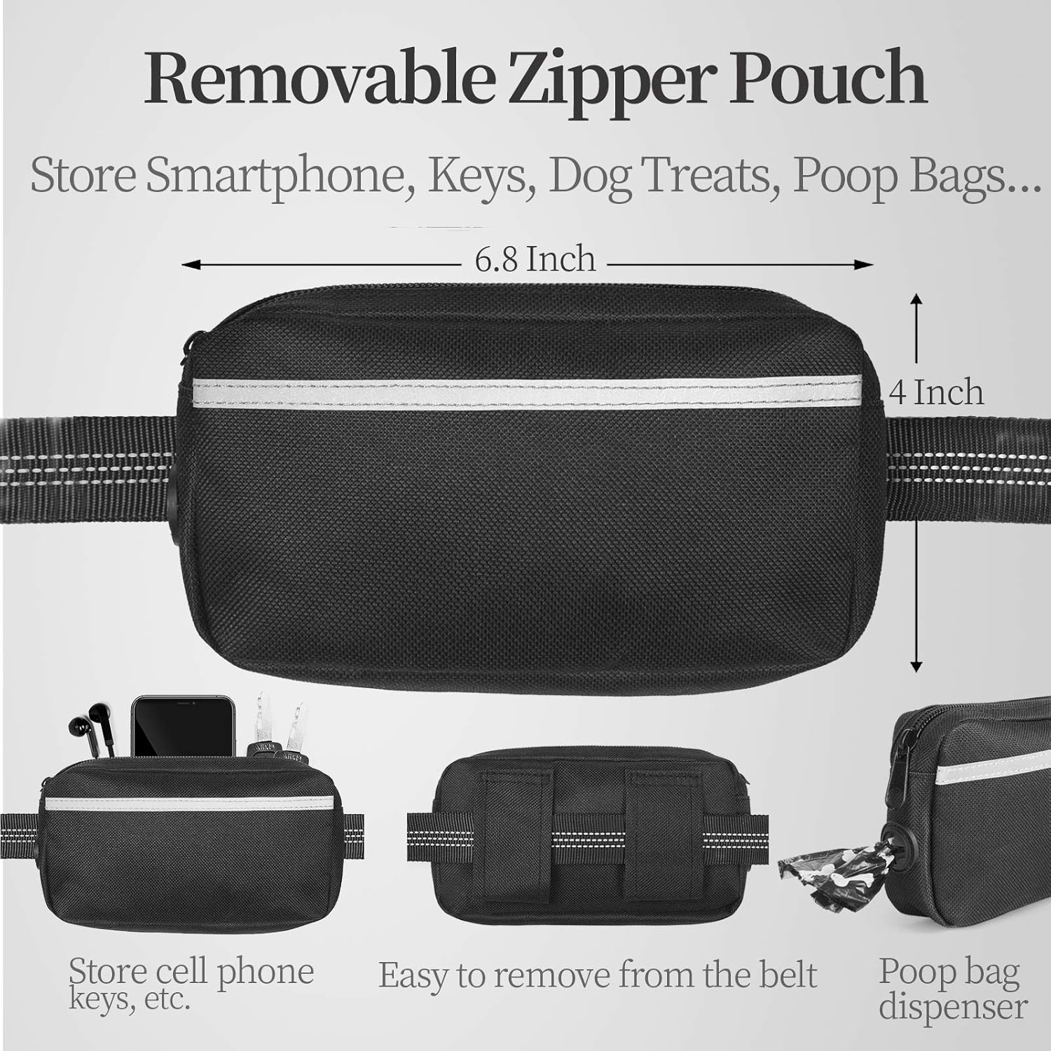Run, Walk & Train Hands-Free – Double Shock Absorbers, Removable Pouch, 2 Handles (Waist + Traffic)