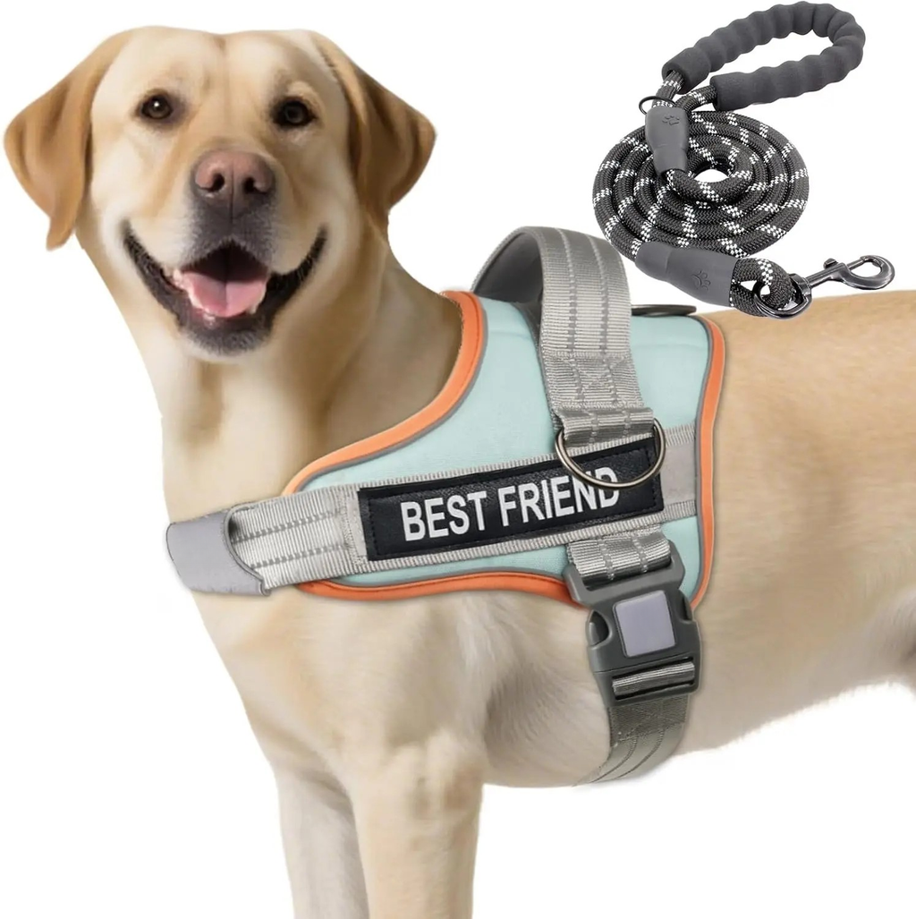 Complete No-Pull Dog Harness & Leash Set – Comfort, Control, and Safety in One Bundle