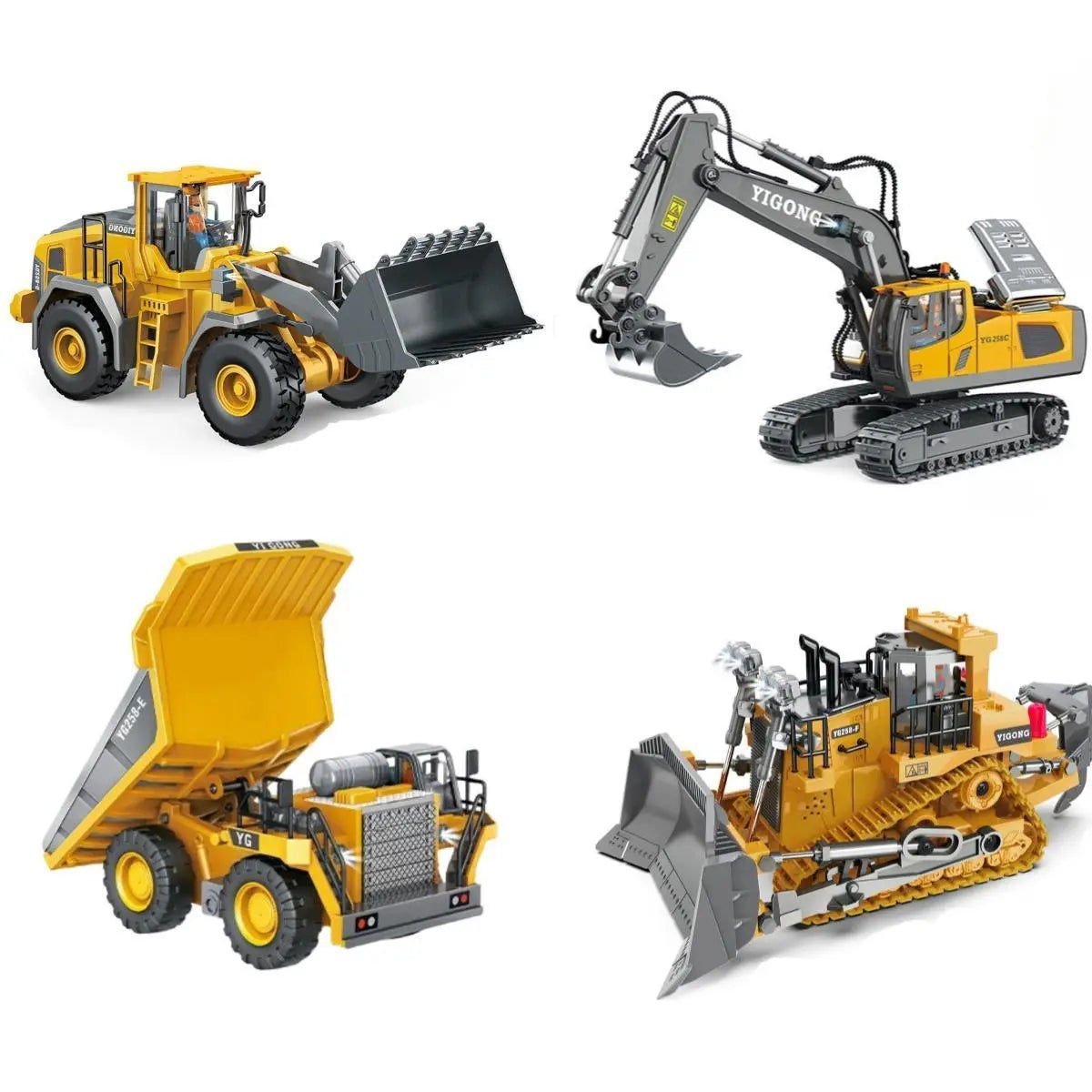 2.4G Remote Control Construction Truck Toy with Lights & Sounds