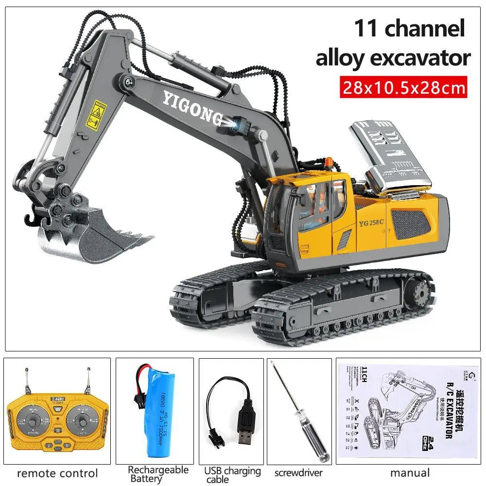 2.4G Remote Control Construction Truck Toy with Lights & Sounds
