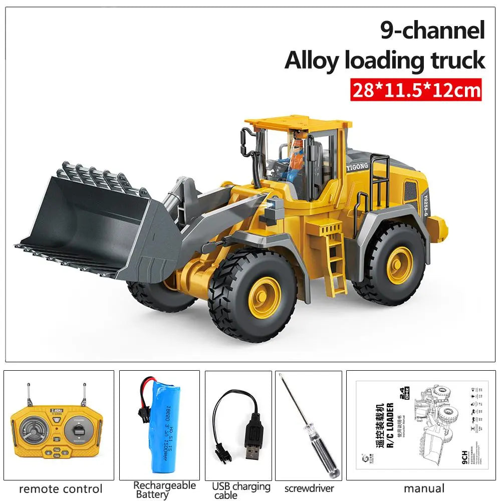 2.4G Remote Control Construction Truck Toy with Lights & Sounds