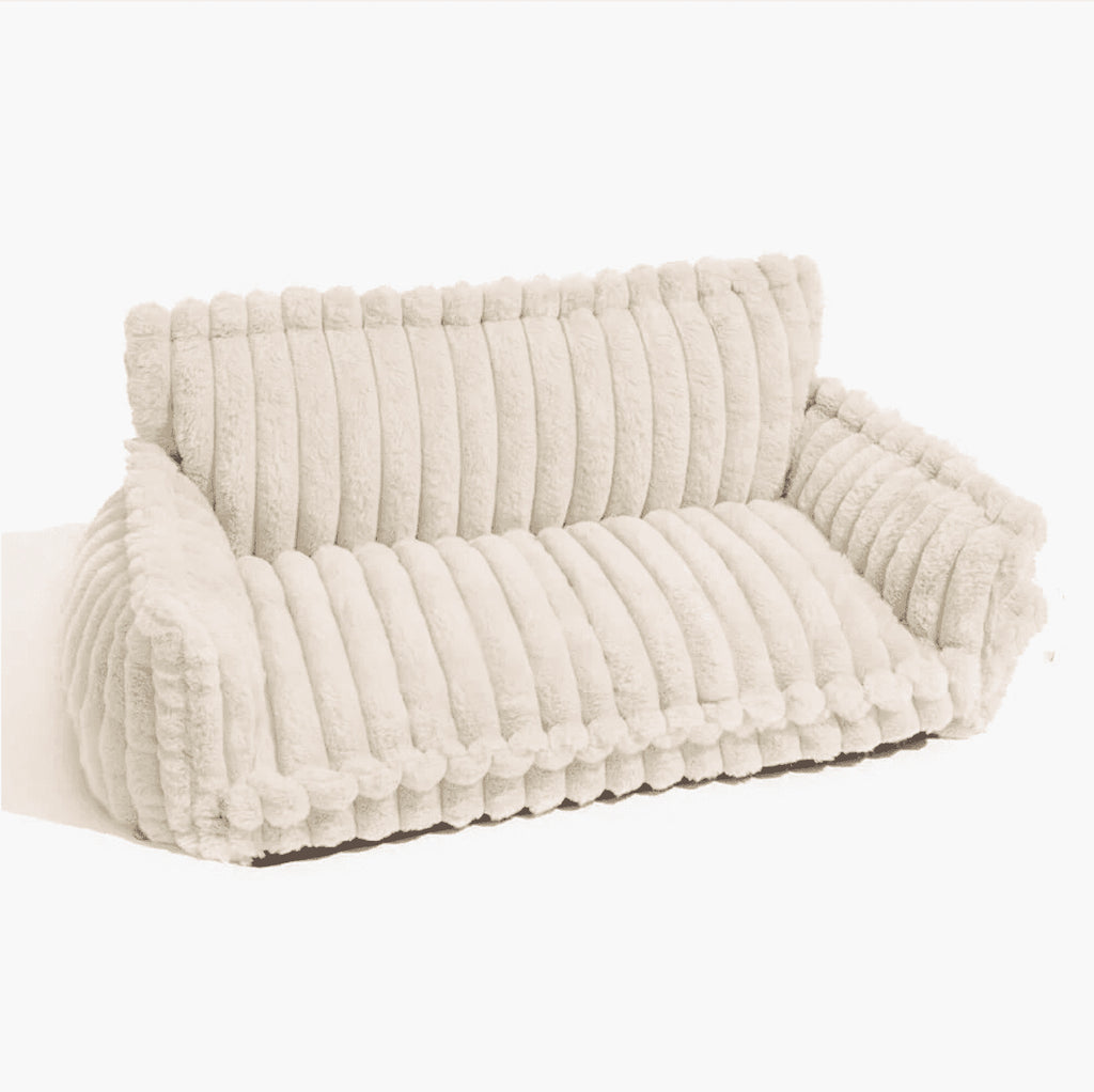 Orthopedic Plush Dog Sofa Bed | Washable Cozy Pet Couch with Head & Neck Support