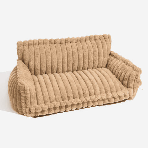 Orthopedic Plush Dog Sofa Bed | Washable Cozy Pet Couch with Head & Neck Support